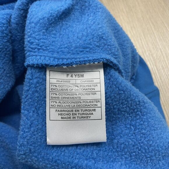 Nike Sweater Mens Medium Blue Swoosh Crewneck Pullover Embroidered Logo Turkey - Picture 6 of 11